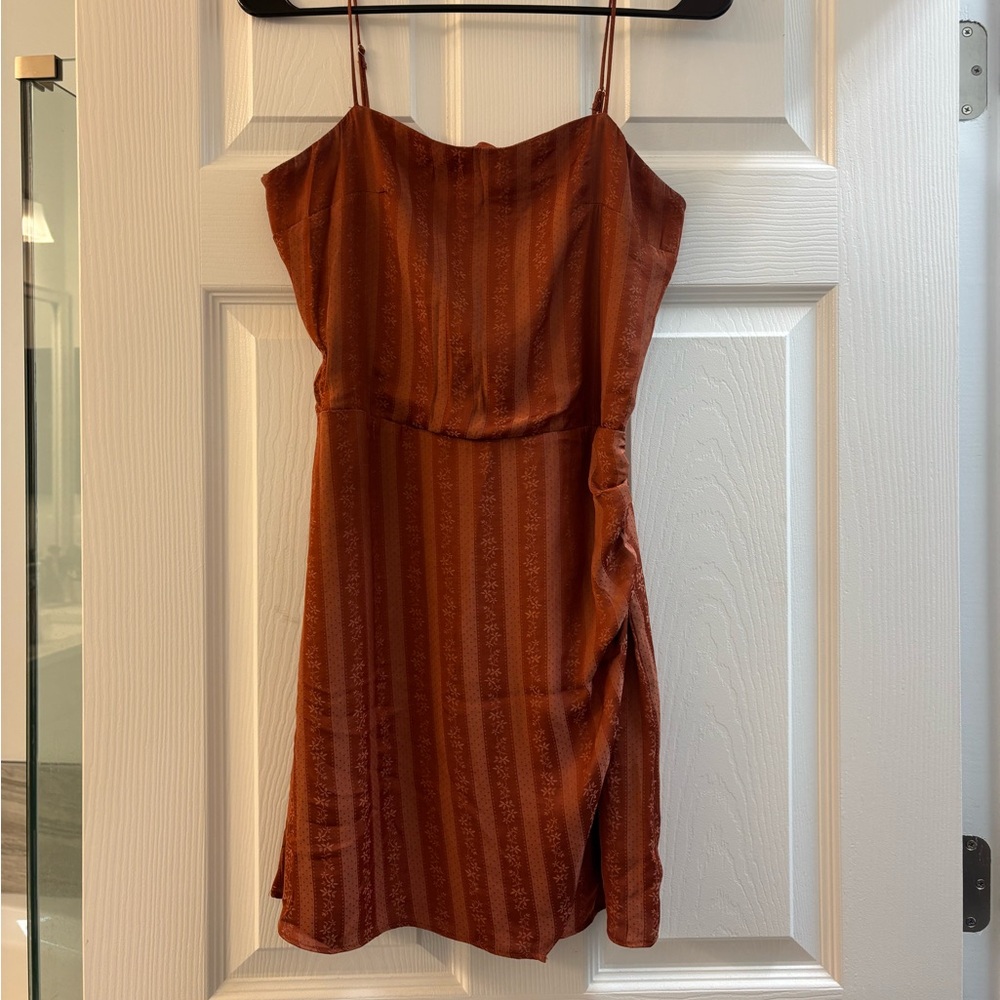 Burnt Orange Midi Dress by Sage the Label